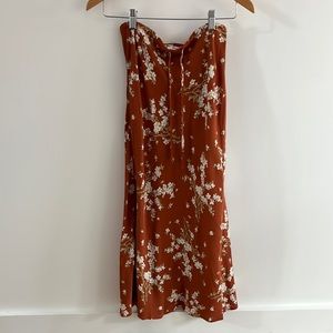 Madewell floral midi skirt